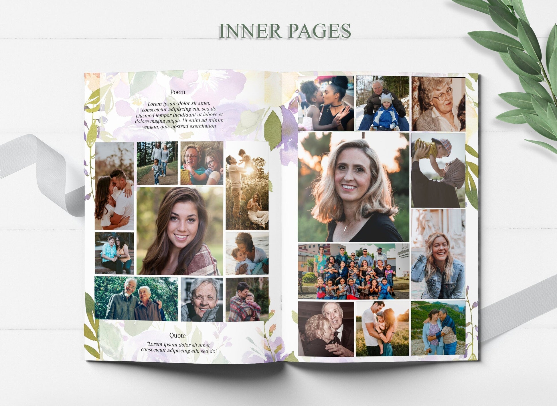 8 Page Funeral Program Template for Woman - lovingmemoryprints