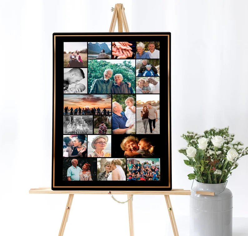 Black & Gold Funeral Posters - Set of 3 - lovingmemoryprints