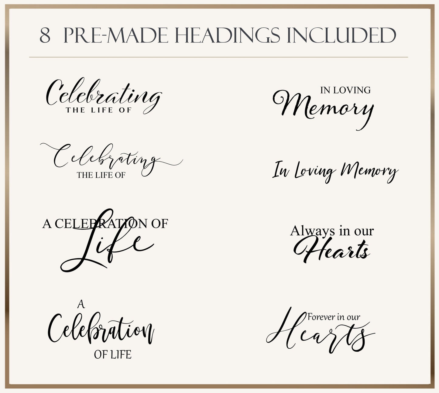 Blue Floral Funeral Poster Template - lovingmemoryprints