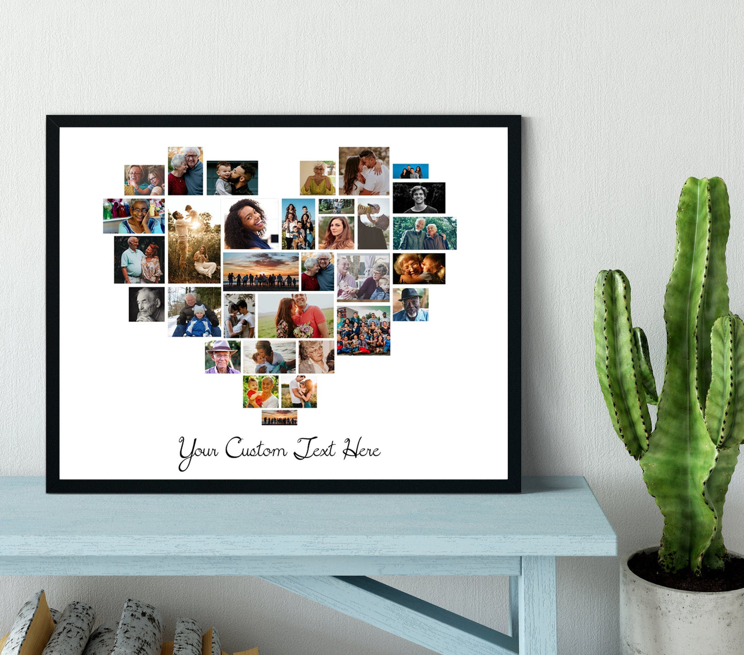 Custom Heart Photo Collage | Family Photo Collage - lovingmemoryprints