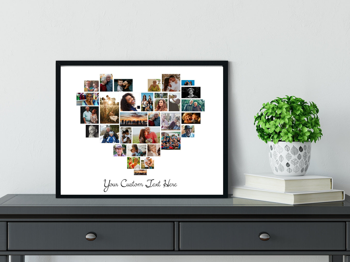 Custom Heart Photo Collage | Family Photo Collage - lovingmemoryprints
