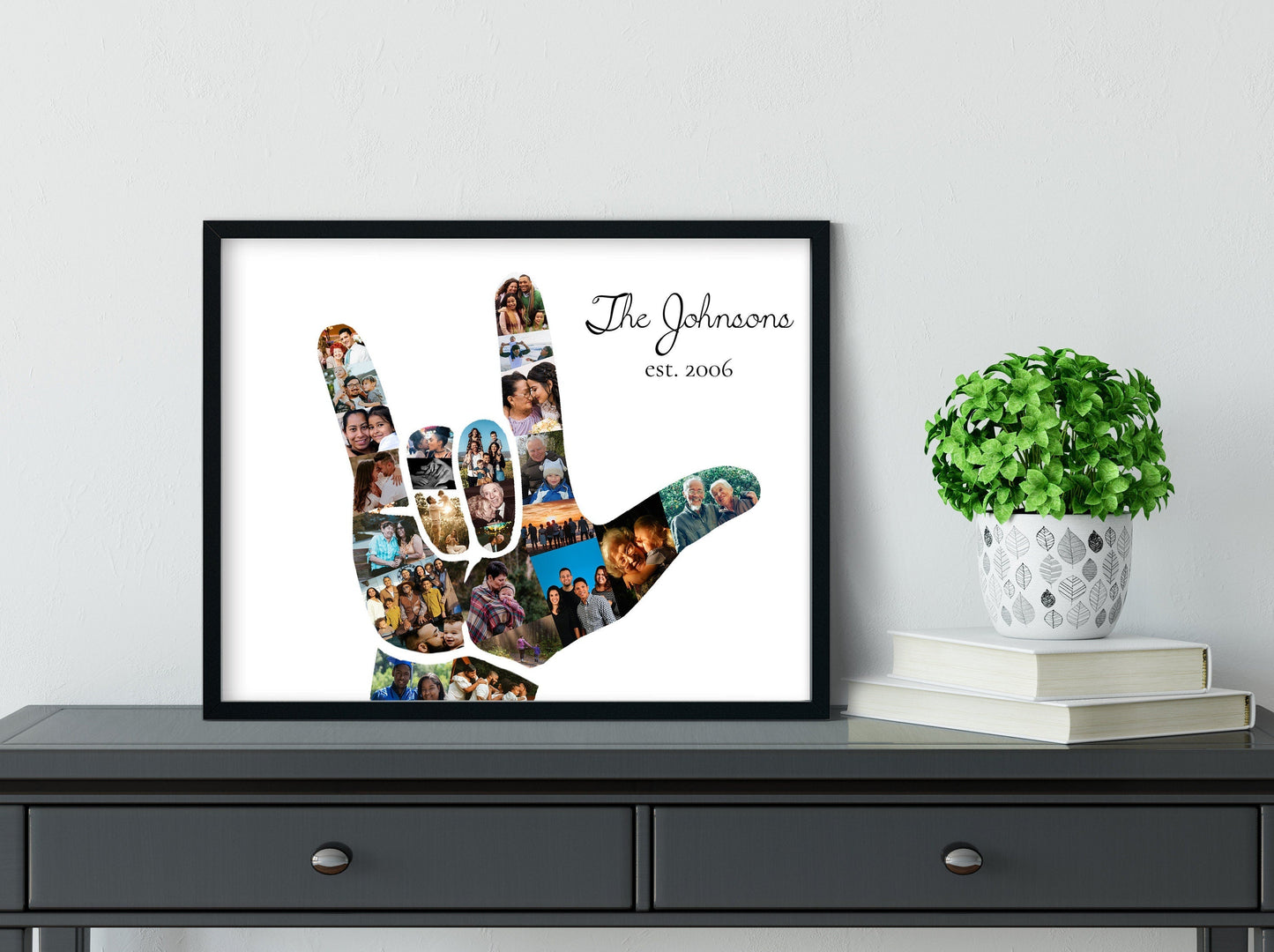 Custom ILY Photo Collage | Family Photo Collage - lovingmemoryprints