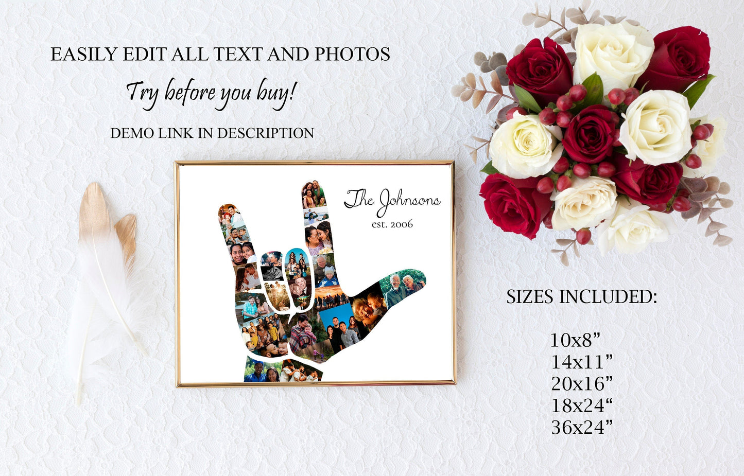 Custom Photo Collage | Anniversary Gift | Birthday Gift | Gift for Boyfriend - lovingmemoryprints