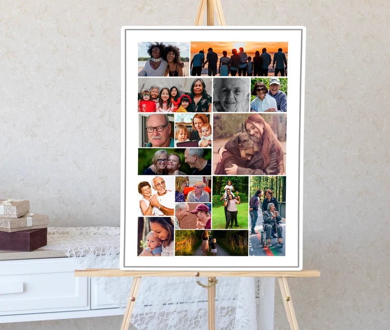 Editable Funeral Posters w/ Photo Displays - Set of 5 - lovingmemoryprints