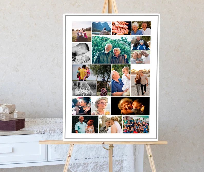 Editable Funeral Posters w/ Photo Displays - Set of 5 - lovingmemoryprints