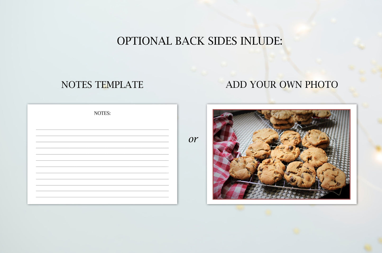 Editable Recipe Card Template | Minimal White Recipe Card | Recipe Book Template - lovingmemoryprints