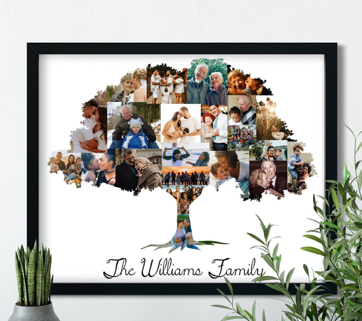 Family Tree Photo Collage | Custom Family Tree Photo Collage - lovingmemoryprints
