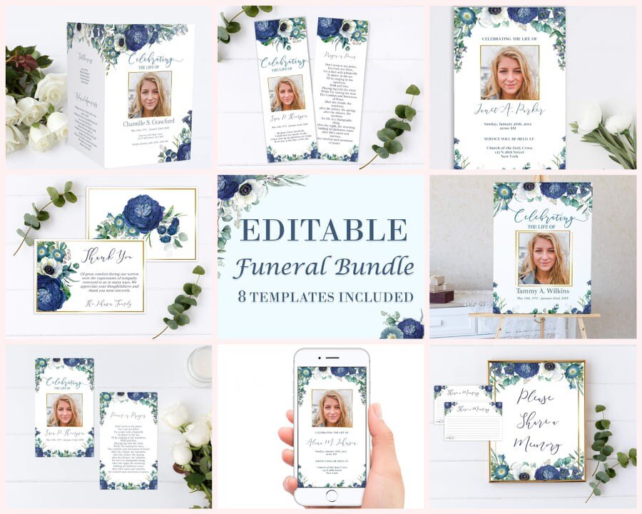 Funeral Program Template Bundle - lovingmemoryprints