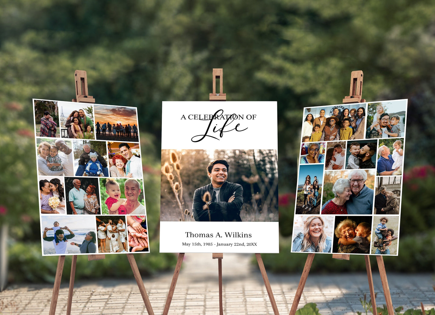 Funeral Service Poster Template - Set of 3 - lovingmemoryprints