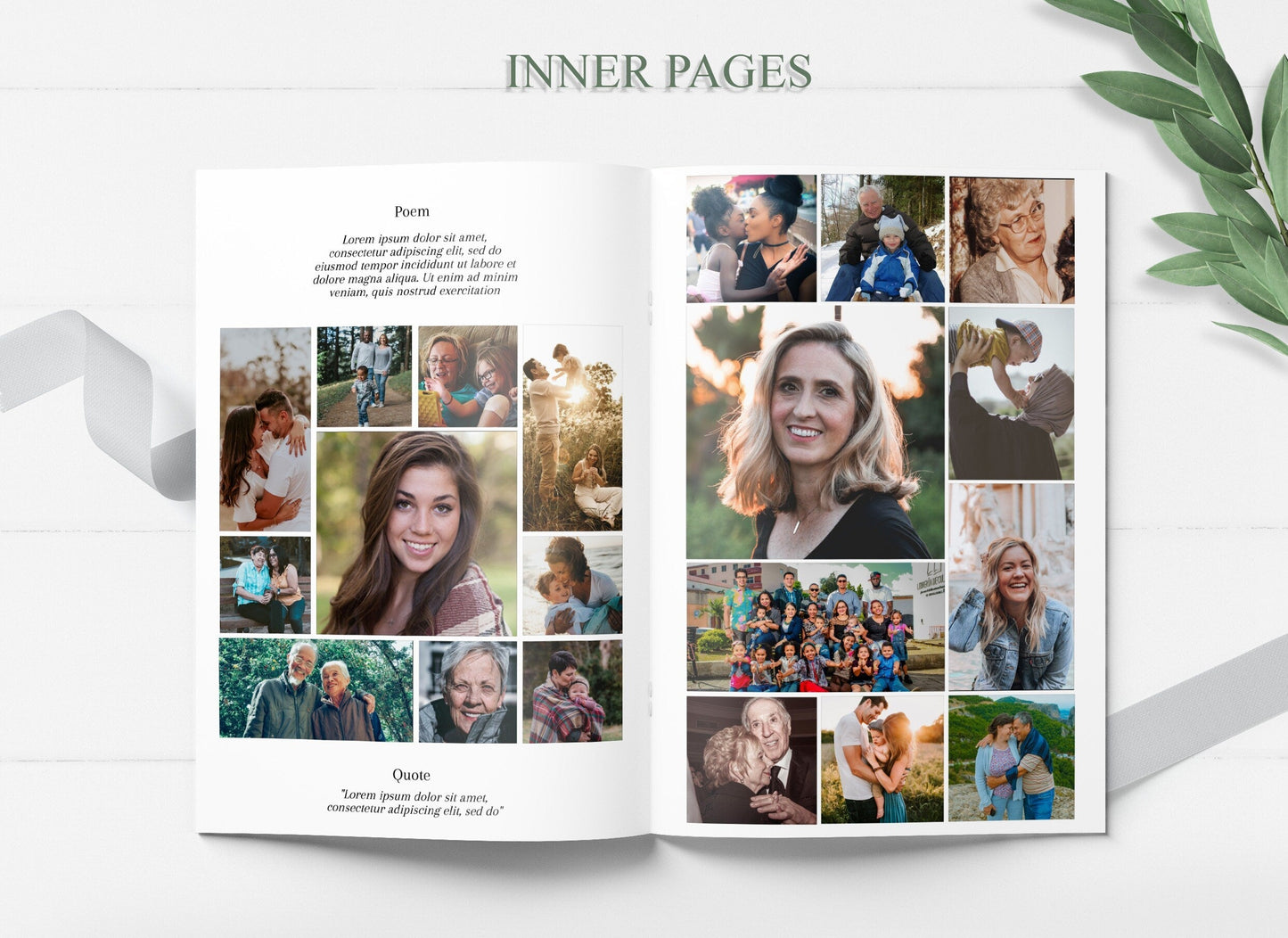 Modern Funeral Template Program 8 Page - lovingmemoryprints