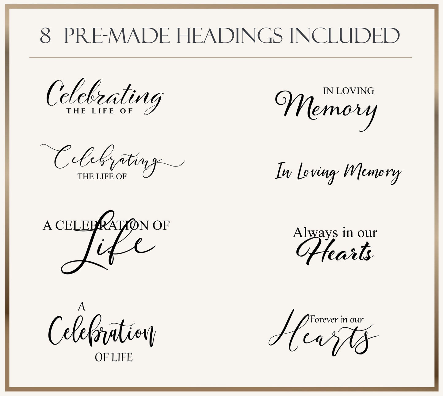 Mountain - Lake Theme Funeral Service Poster Display Sign - lovingmemoryprints