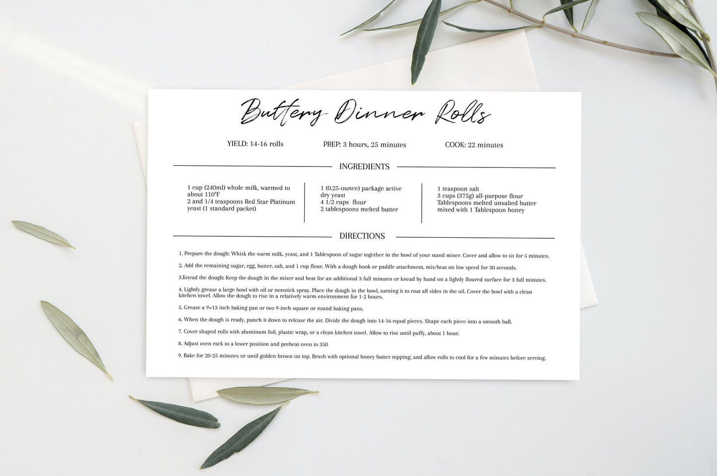 Recipe Book Template | Simple Recipe Card Template - lovingmemoryprints