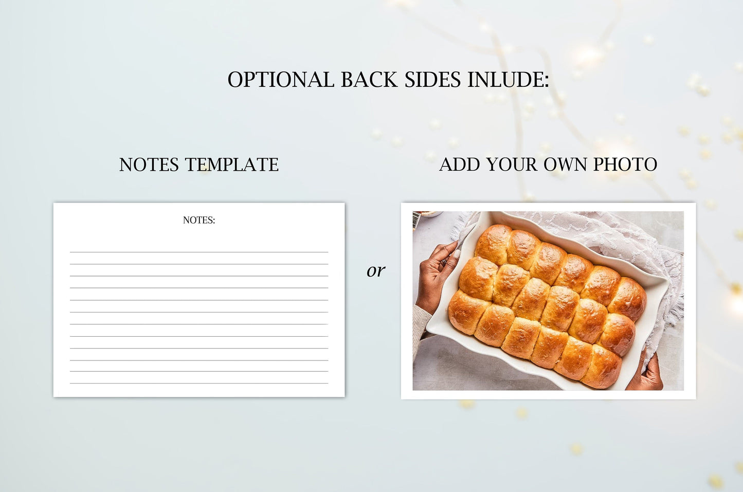 Recipe Book Template | Simple Recipe Card Template - lovingmemoryprints