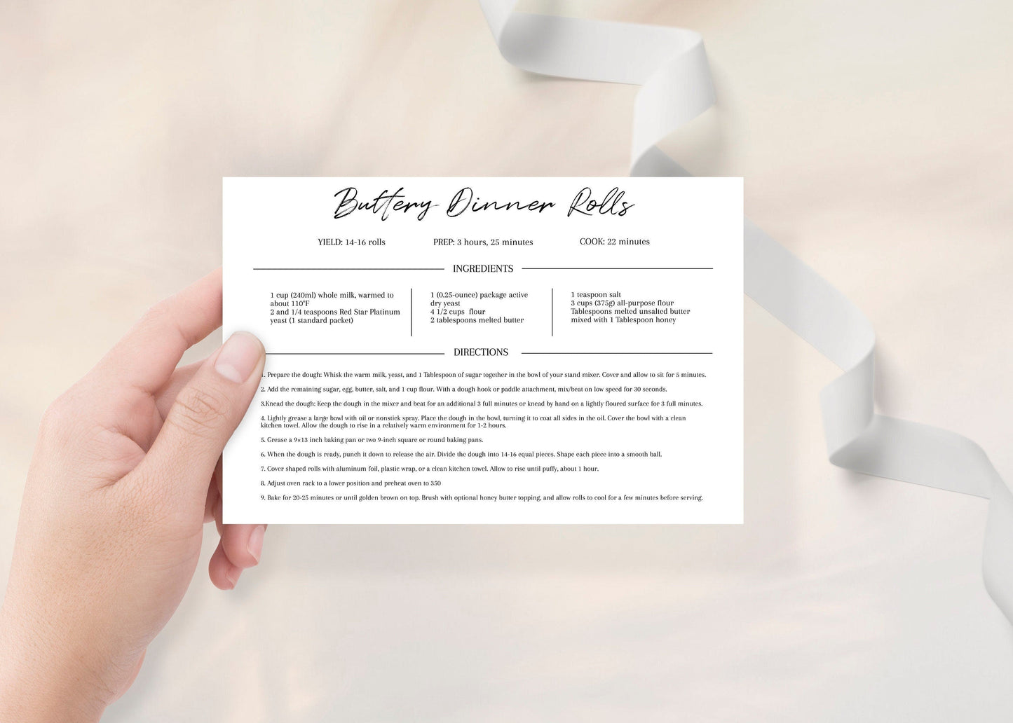 Recipe Book Template | Simple Recipe Card Template - lovingmemoryprints