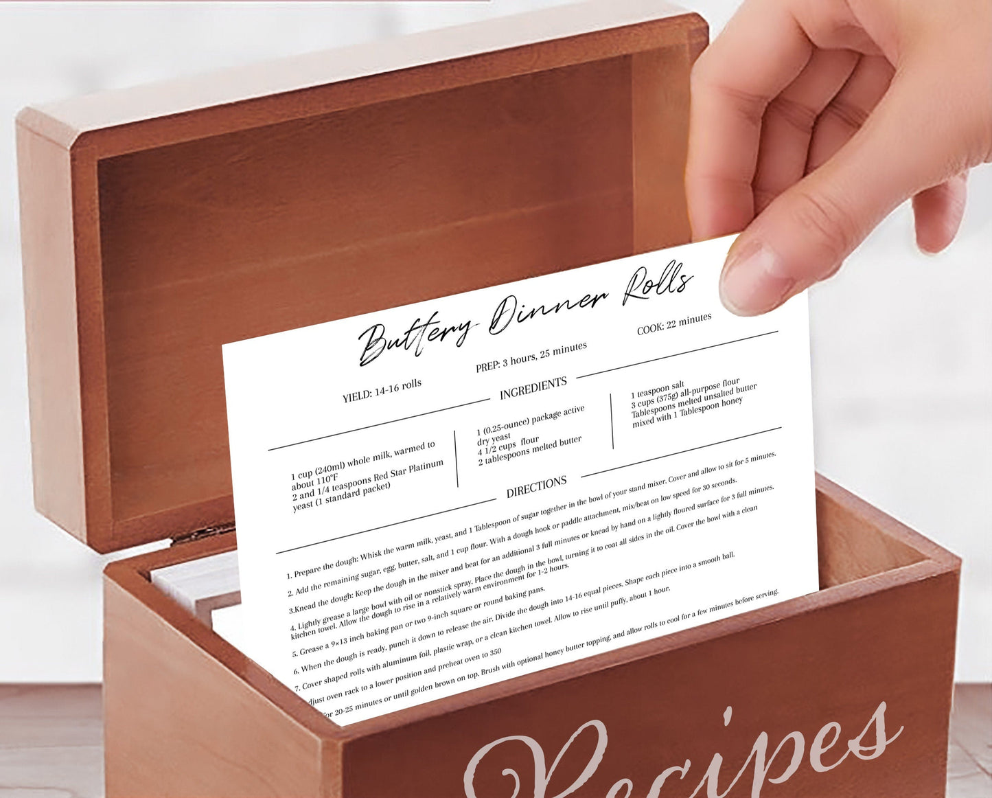 Recipe Book Template | Simple Recipe Card Template - lovingmemoryprints