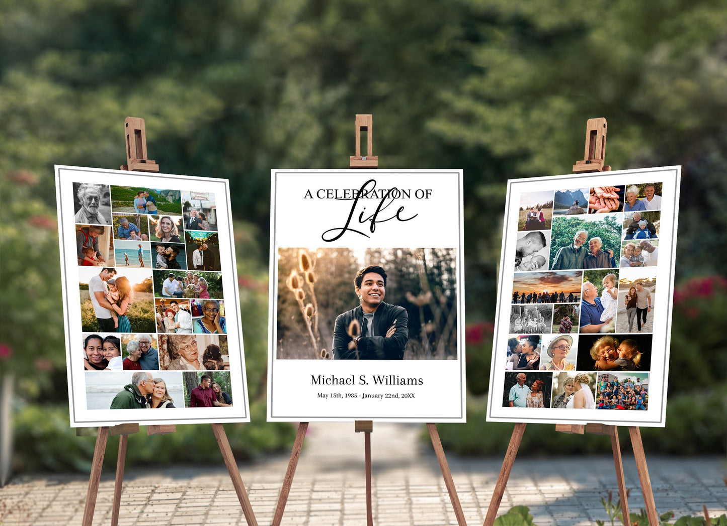 Simple Memory Board Templates - Set of 3 - lovingmemoryprints