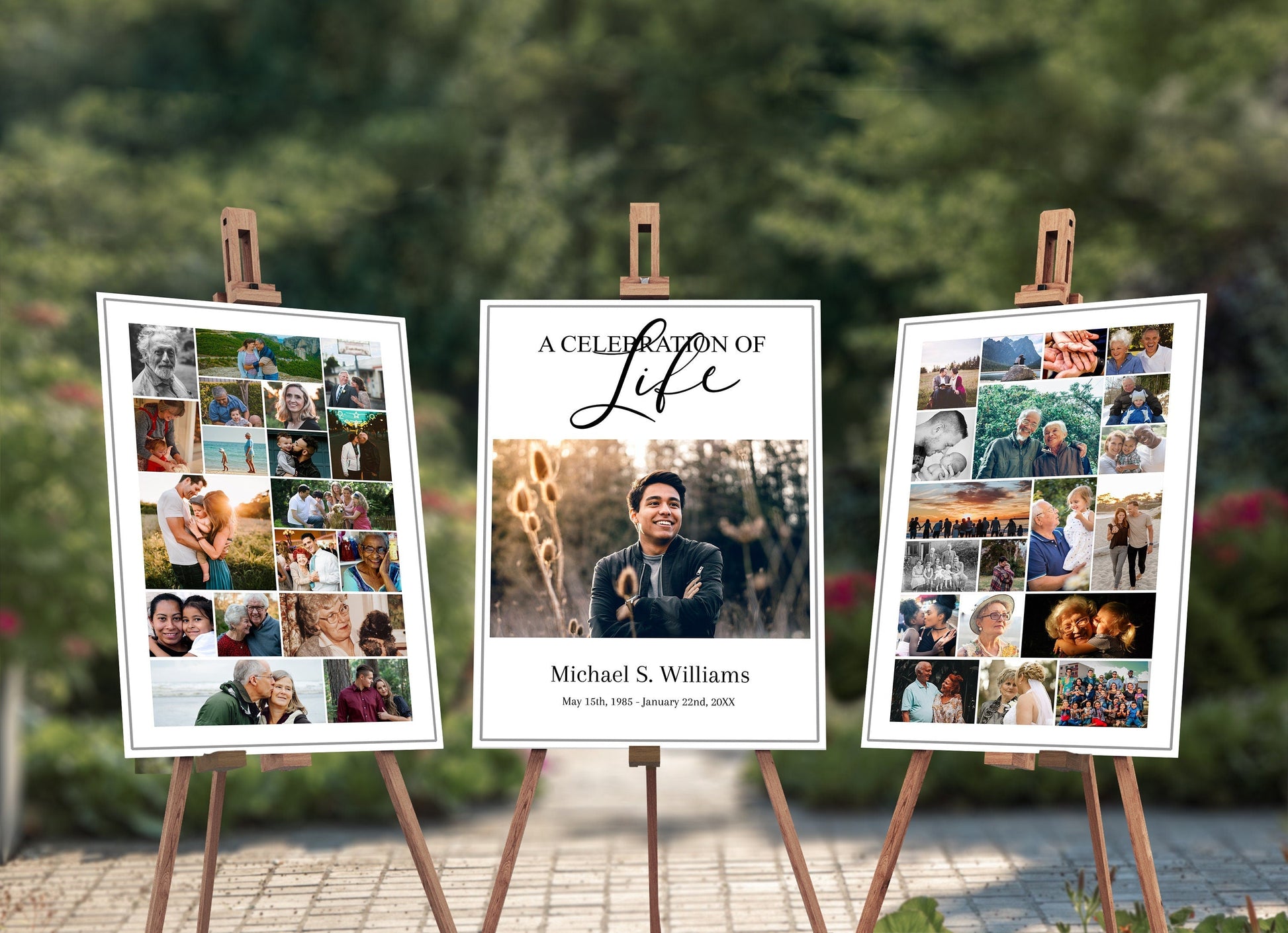 Simple Memory Board Templates - Set of 3 - lovingmemoryprints