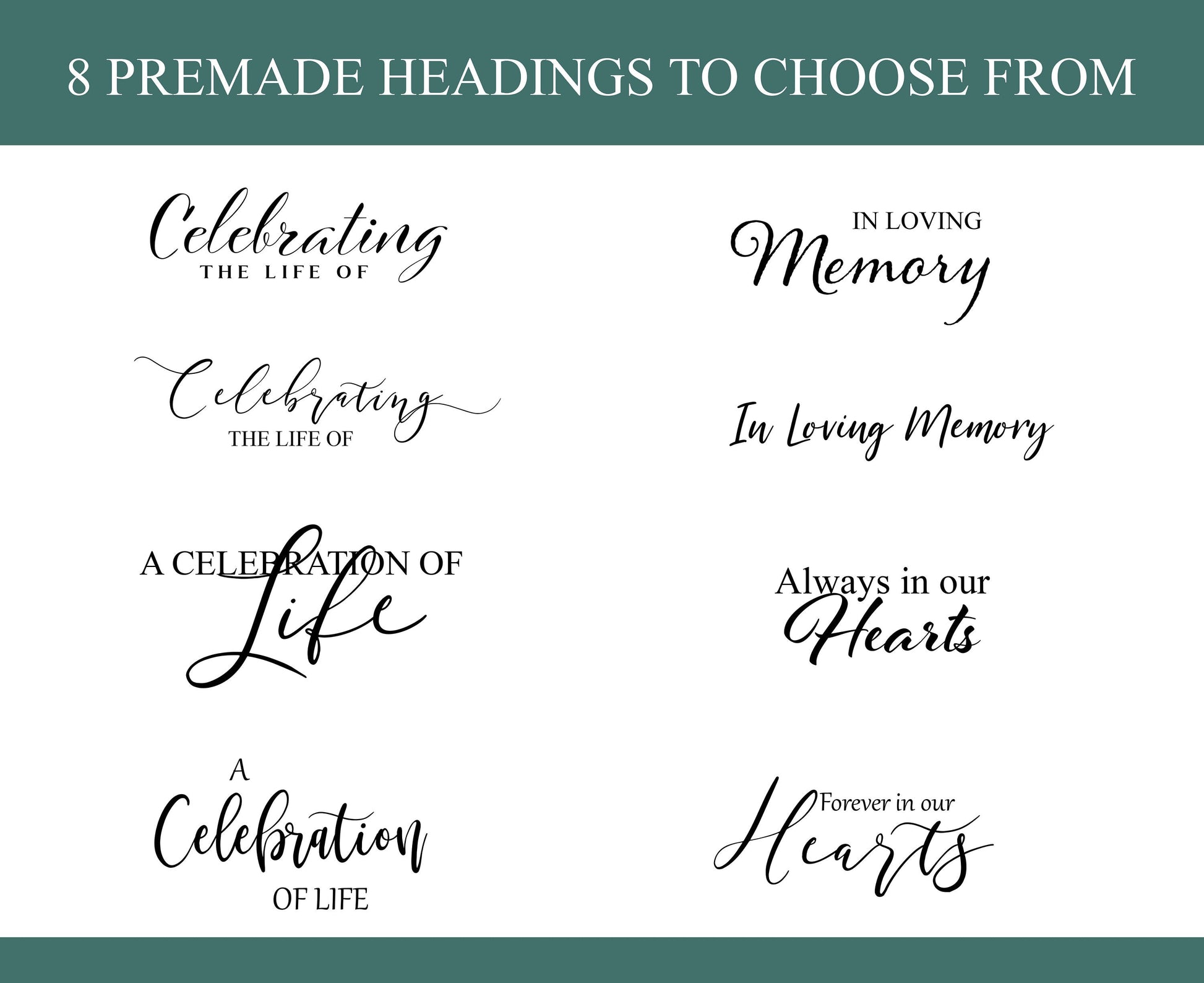 Black and Gold Agate Memorial Poster Template Set of 3 - lovingmemoryprints