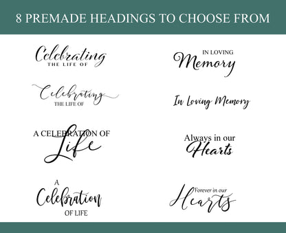 Black and Gold Agate Memorial Poster Template Set of 3 - lovingmemoryprints