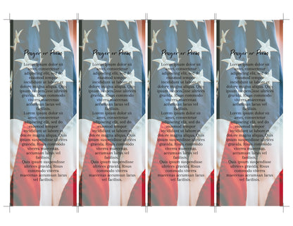 Military Funeral Bookmark Keepsakes