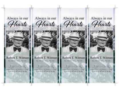 classic funeral bookmark template photo insert in center
