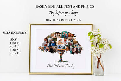 Family Tree Photo Collage | Custom Family Tree Photo Collage