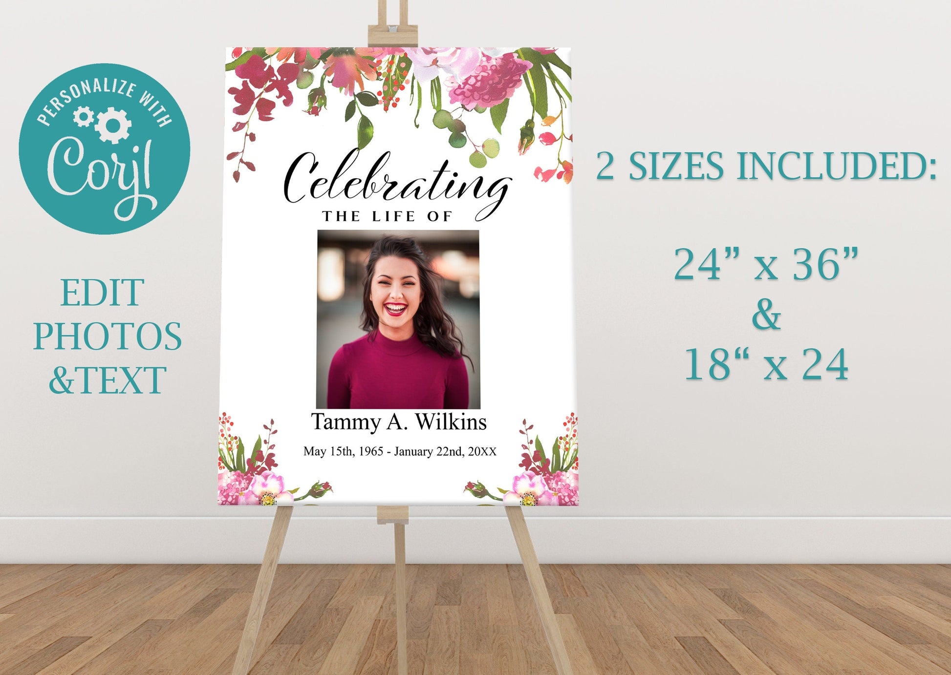 celebrating the life of funeral poster template