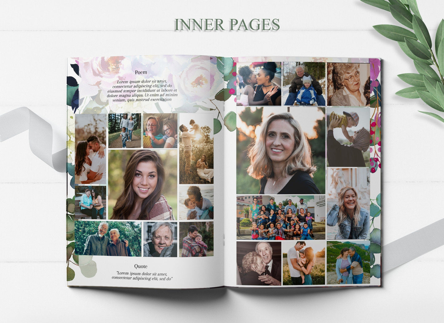 Colorful Floral Funeral Program Pamphlet | 8-page