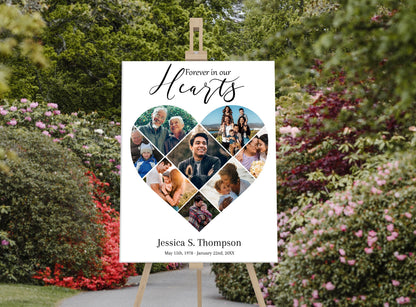 Heart collage memory board  template