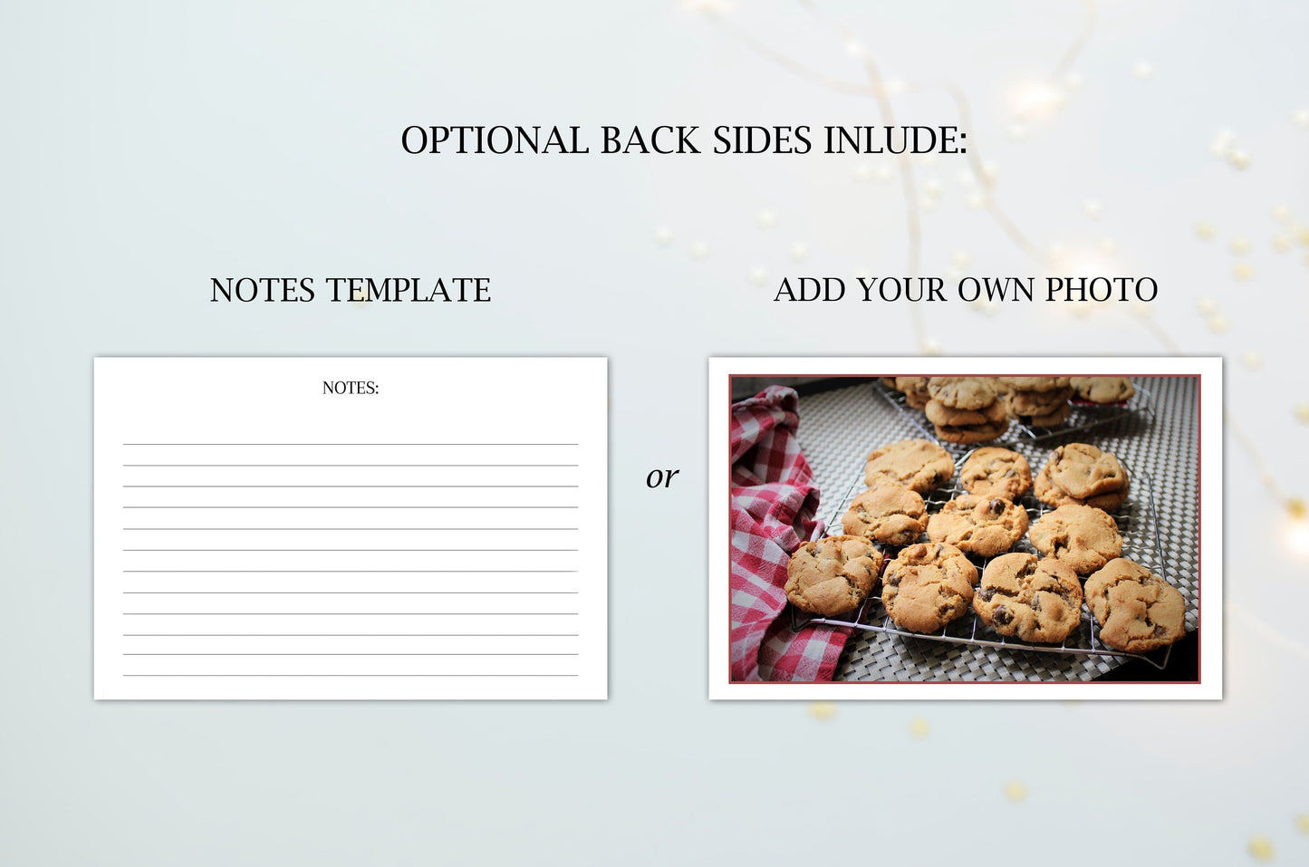 Editable Recipe Card Template | Minimal White Recipe Card | Recipe Book Template
