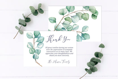 Greenery Funeral Program Templates Bundle