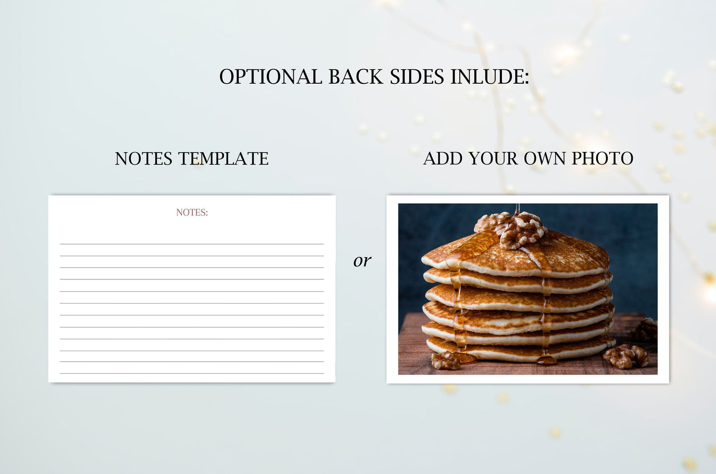 Editable Recipe Card Template | Simple Recipe Card Template