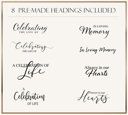 Lots of Roses Theme Funeral Program Template - 4 page - lovingmemoryprints