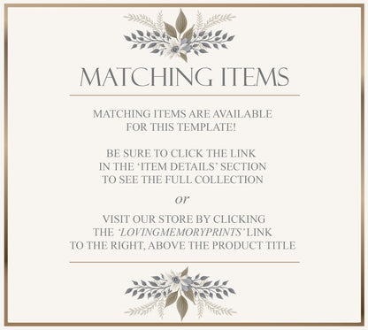 Peach Floral Themed Funeral Prayer Cards Template - lovingmemoryprints