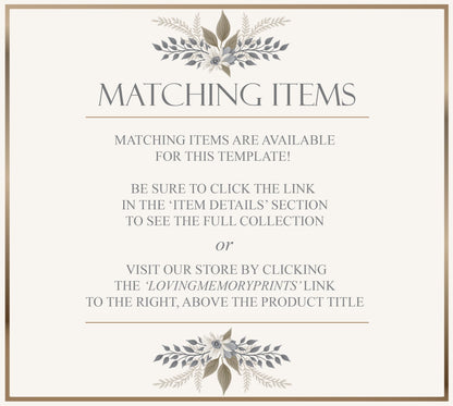 Peach Roses Design Funeral Program Template - 4 Page - lovingmemoryprints