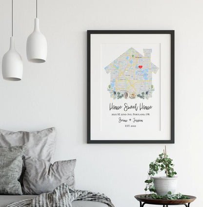 New House Map Gift - Perfect for Realtor