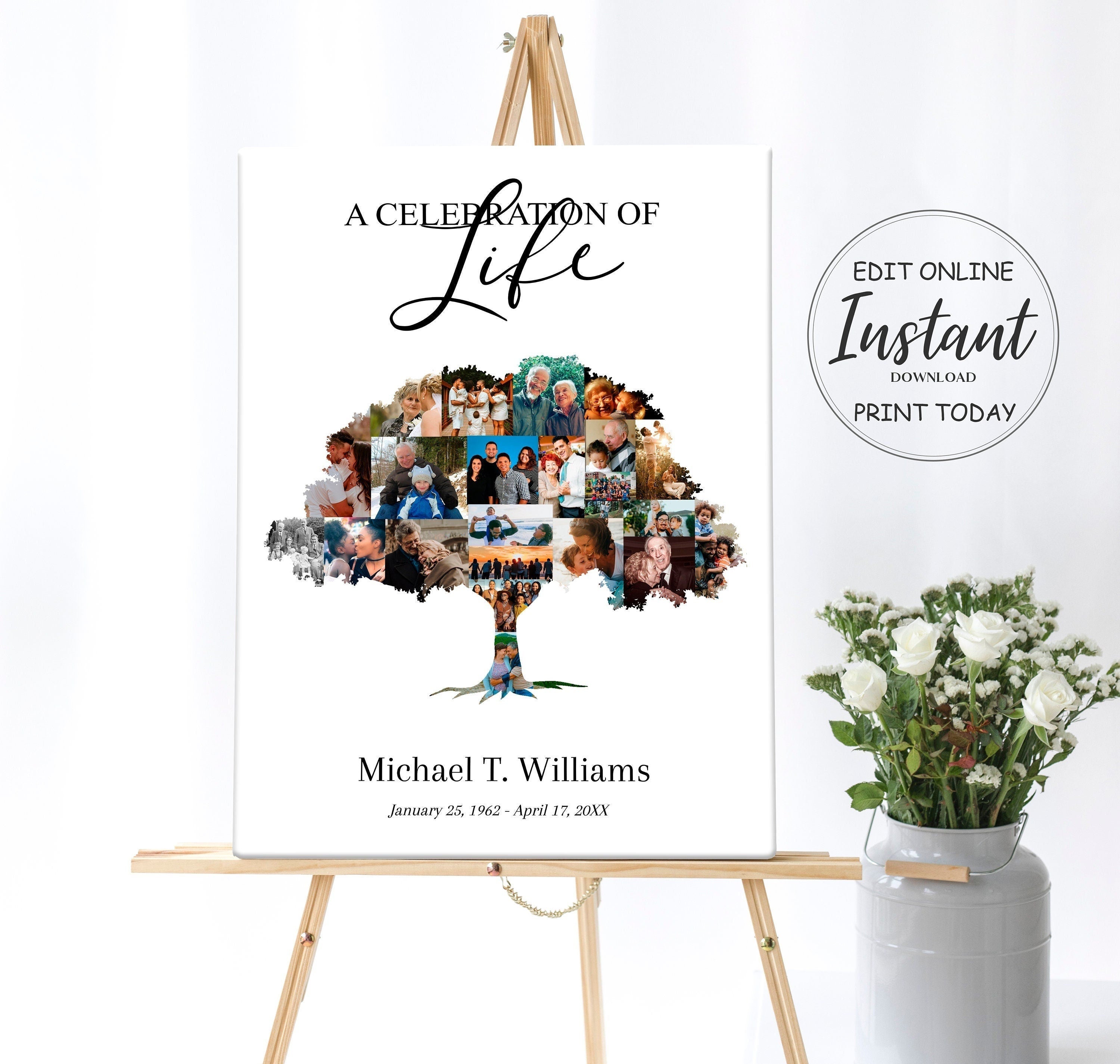 Memory Tree Posters MEMORIAL POSTERS – lovingmemoryprints