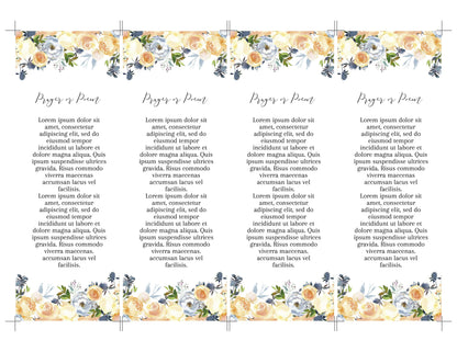Yellow Rose Funeral Bookmark Keepsake Template - lovingmemoryprints