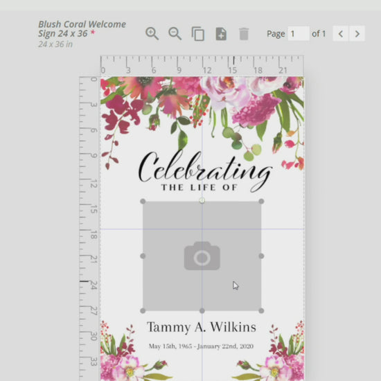 Video on how to edit and design a funeral poster on lovingmemoryprints